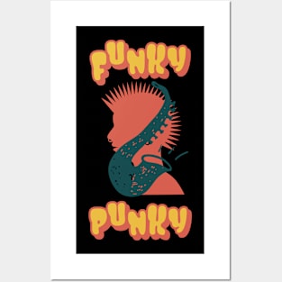 Sax Punk, Punker Saxophonist, Punkrock Sax Posters and Art